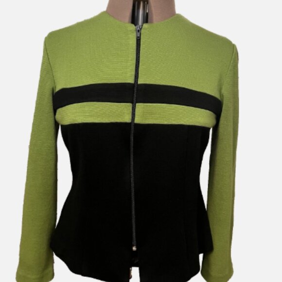 Vintage Sz 14. Unbranded. 70's Poly Double Knit Shacket. Zip. Long Sleeve. B121 - Picture 1 of 4